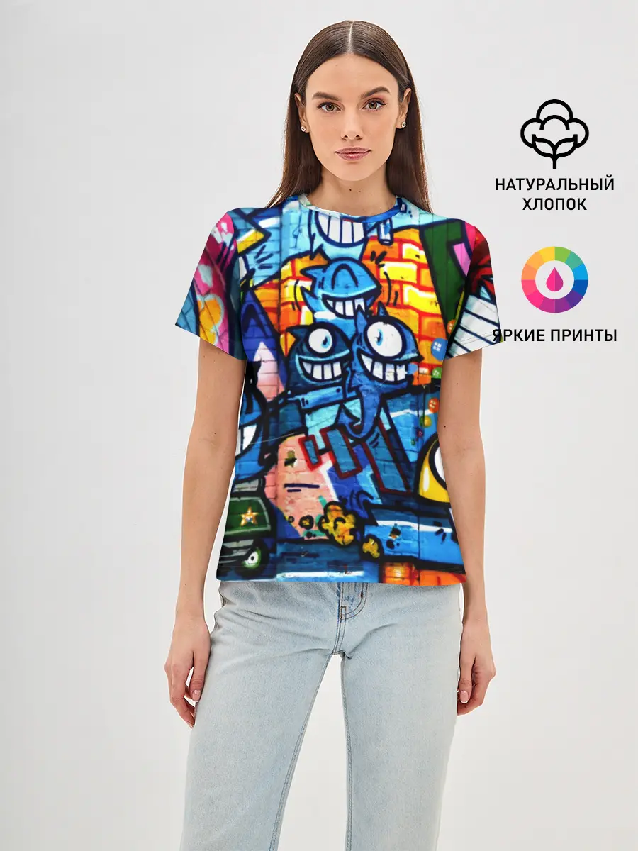 Женская базовая футболка / GRAFFITI EXCLUSIVE