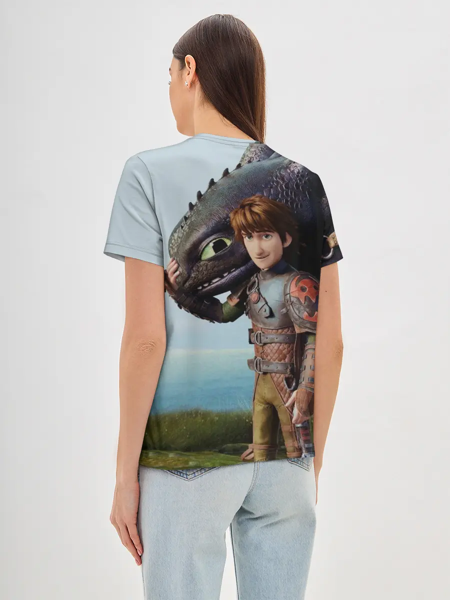 Женская базовая футболка / Как приручить дракона