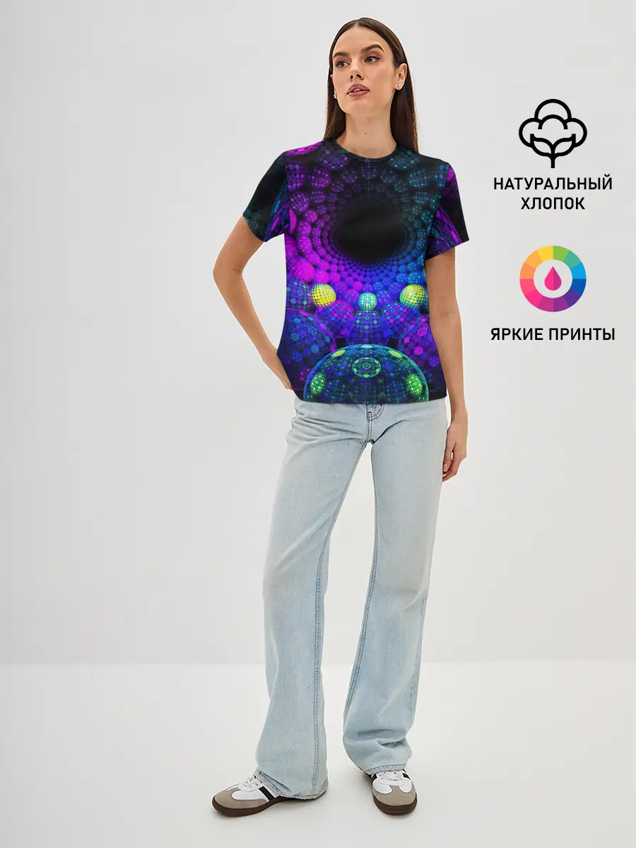 Женская базовая футболка / PSY NEON