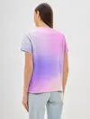 Женская базовая футболка / светлый градиент розовый мода