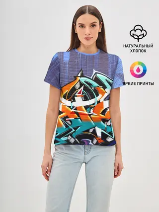 Женская базовая футболка / Уличный художник