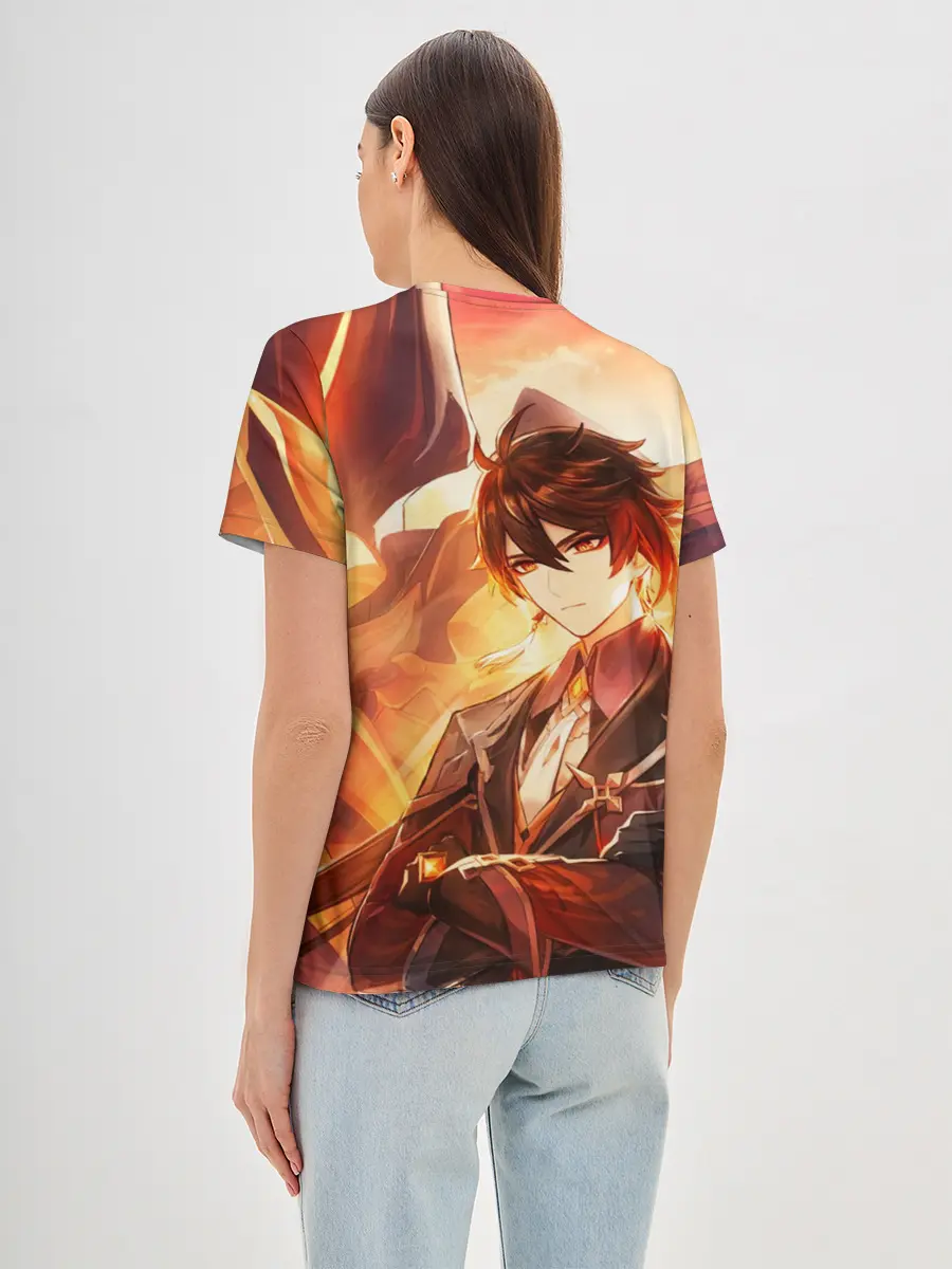 Женская базовая футболка / Genshin Impact: Zhongli