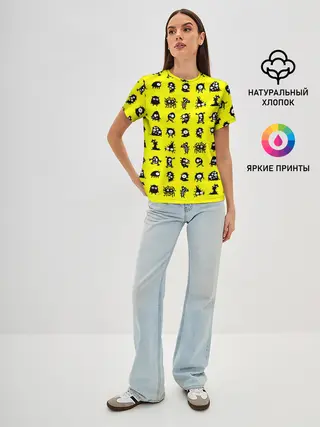 Женская базовая футболка / монстры