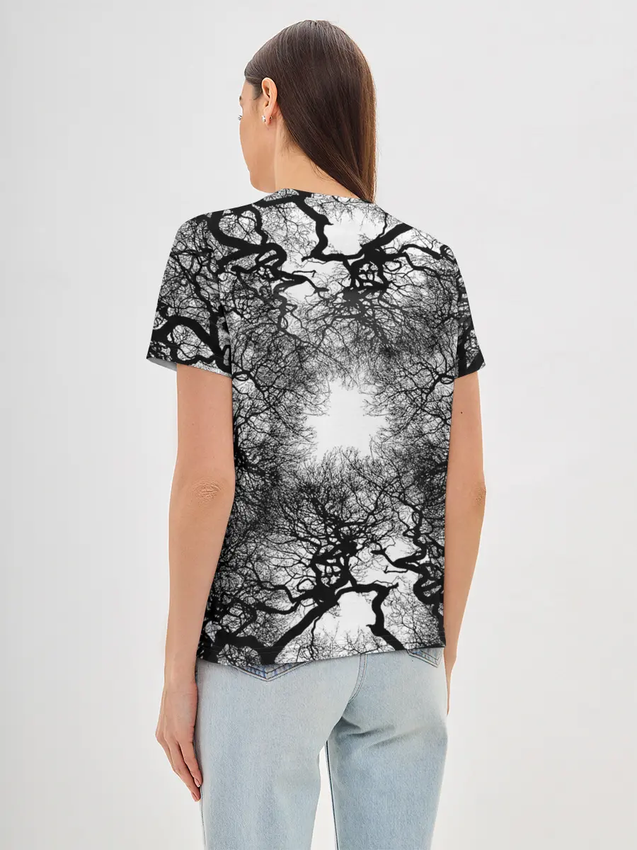 Женская базовая футболка / Texture Branches