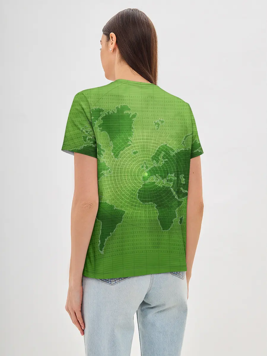 Женская базовая футболка / Карта мира