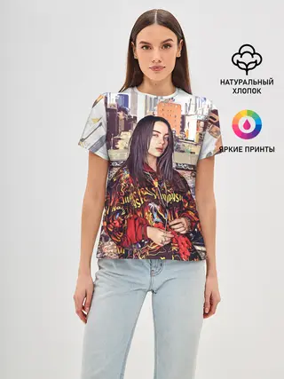 Женская базовая футболка / Billie Eilish