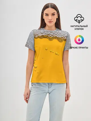 Женская базовая футболка / ПИВНОЕ СЧАСТЬЕ