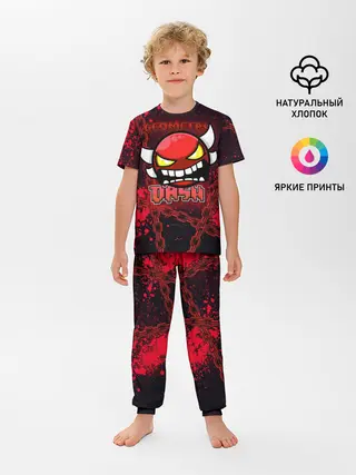 Детская пижама с брюками / Geometry Dash
