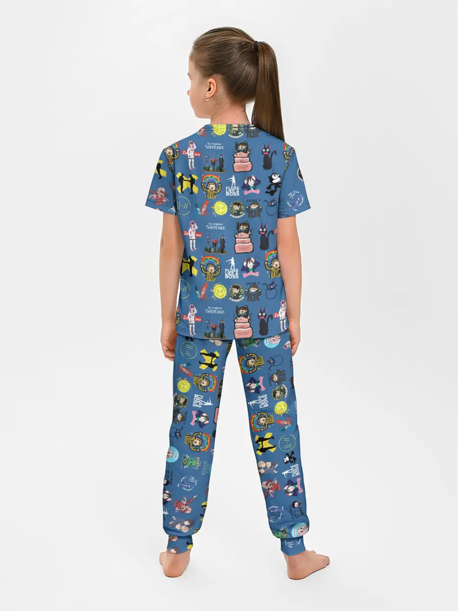 Детская пижама с брюками / стикербомбинг new