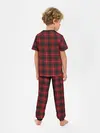 Детская пижама с брюками / Красная клетка