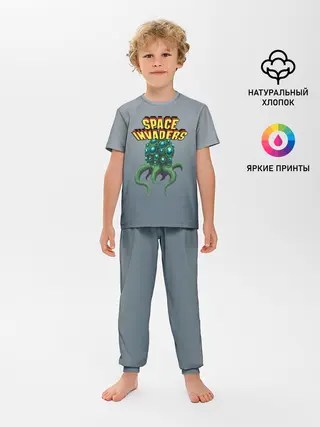 Детская пижама с брюками / Space Invaders | Old game