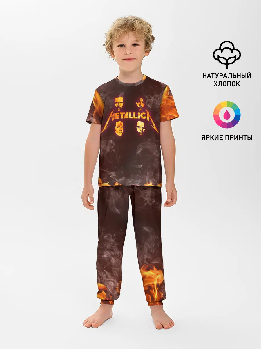 Детская пижама с брюками / Metallica | Fire Rock