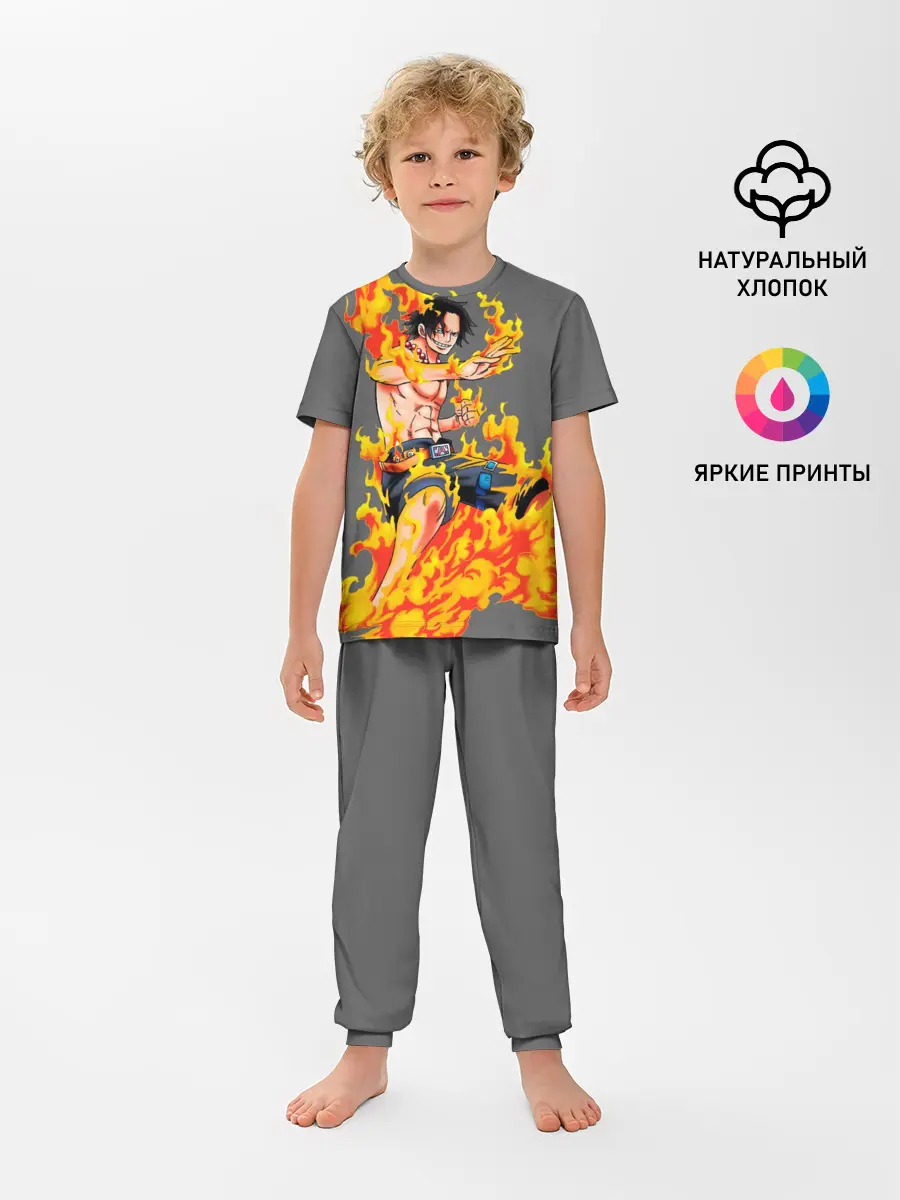 Детская пижама с брюками / Портгас Д Эйс из One Piece