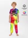 Детская пижама с брюками / Радужный череп