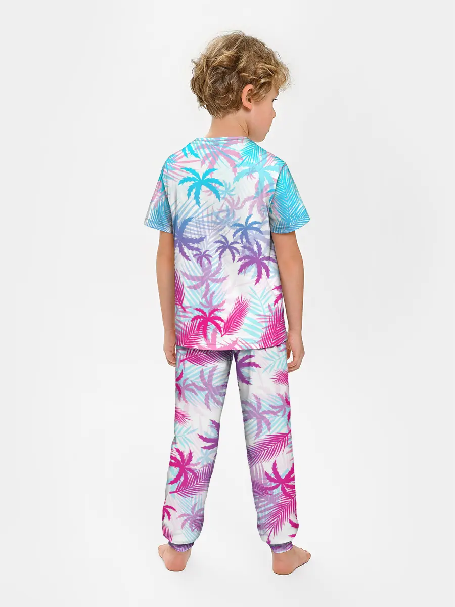 Детская пижама с брюками / НЕОНОВЫЕ ПАЛЬМЫ