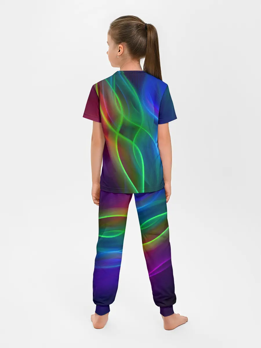 Детская пижама с брюками / НЕОНОВАЯ АБСТРАКЦИЯ