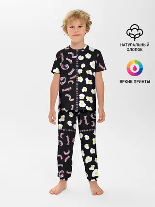 Детская пижама с брюками / Яичница с беконом