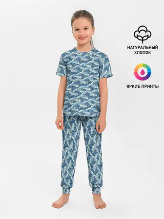 Детская пижама с брюками / Волны