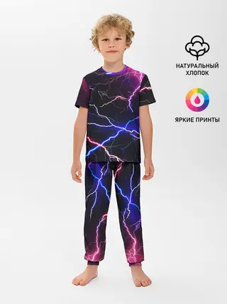 Детская пижама с брюками / НЕОНОВЫЕ МОЛНИИ