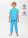 Детская пижама с брюками / Белые кружки