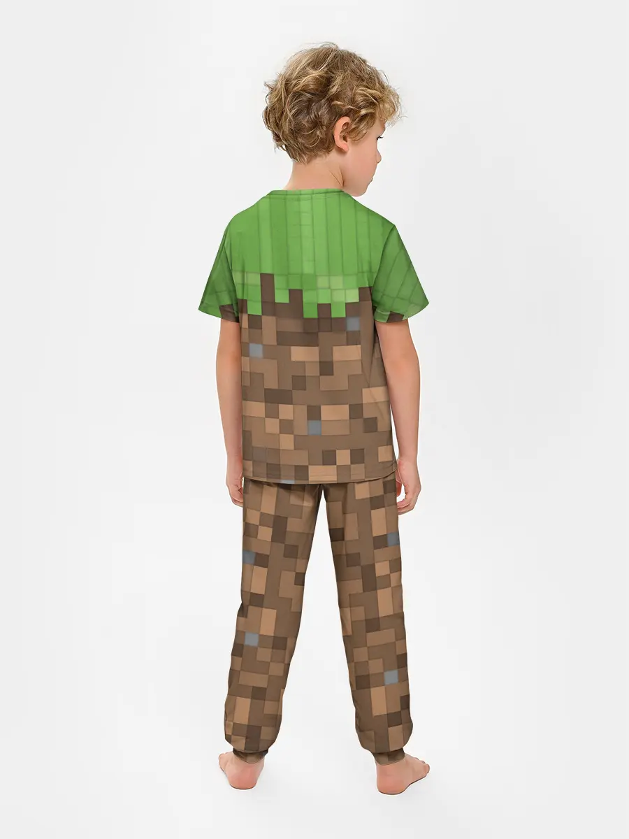 Детская пижама с брюками / MineCraft | Крипер