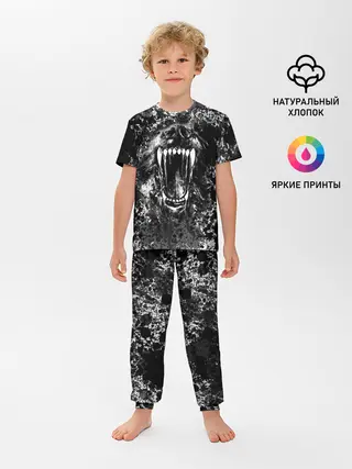 Детская пижама с брюками / Волчья пасть