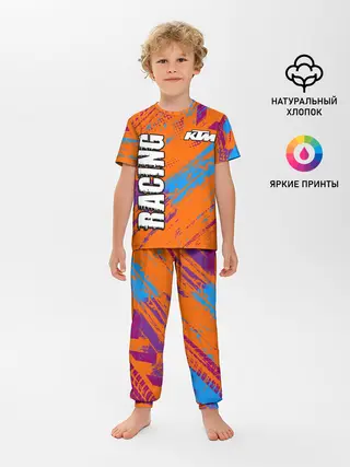 Детская пижама с брюками / KTM MOTORCYCLES / КТМ МОТОЦИКЛЫ