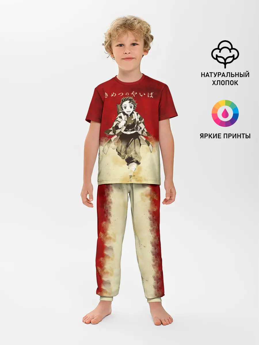 Детская пижама с брюками / Танджиро | Клинок, рассекающий демонов