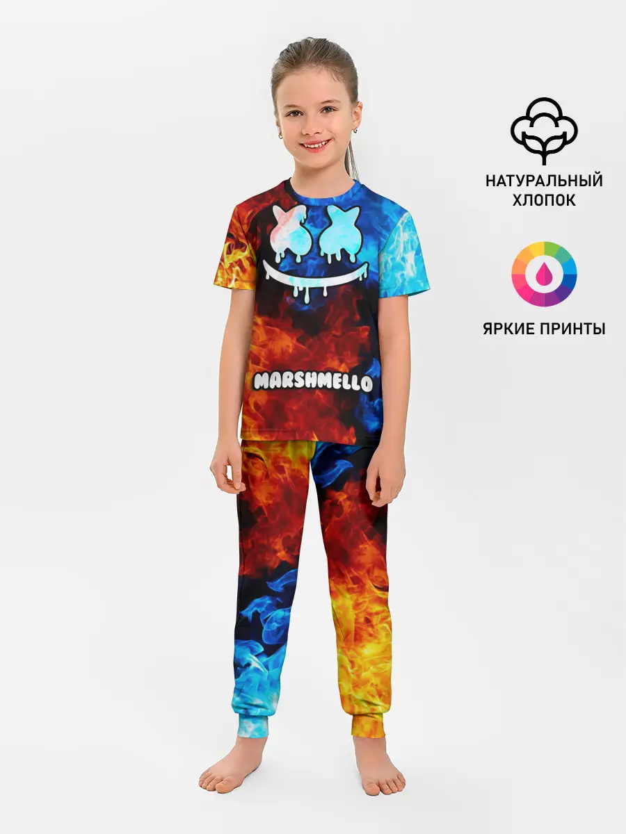 Детская пижама с брюками / РЮКЗАК MARSHMELLO