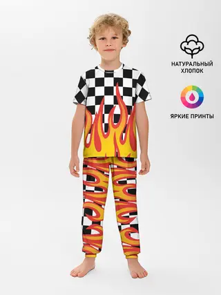 Детская пижама с брюками / ОГОНЬ / УЗОР / PATTERN