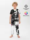 Детская пижама с брюками / Самурай | ЧБ | Лого