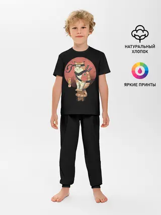 Детская пижама с брюками / Кот Ниндзя