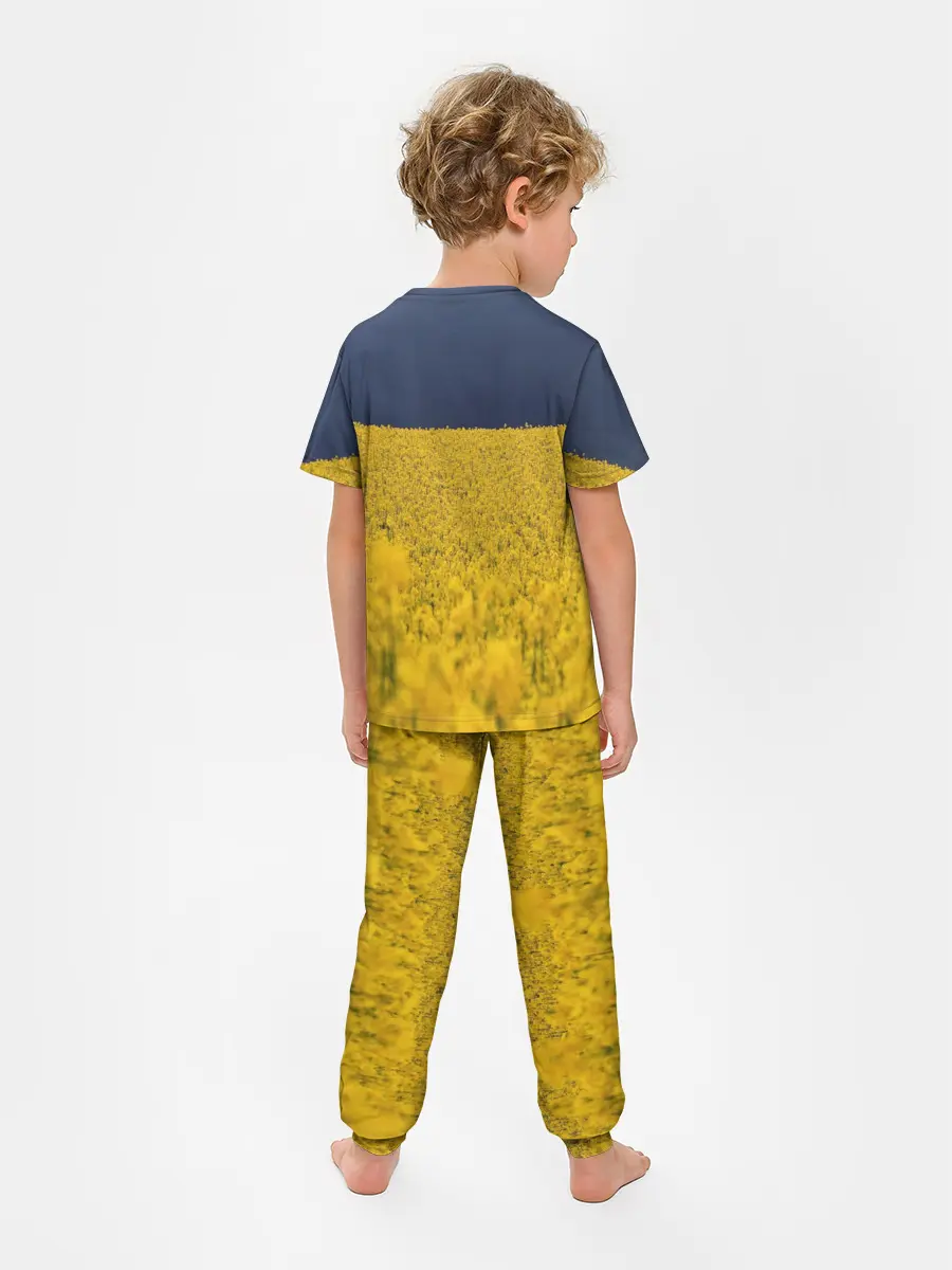 Детская пижама с брюками / Рапсовое поле