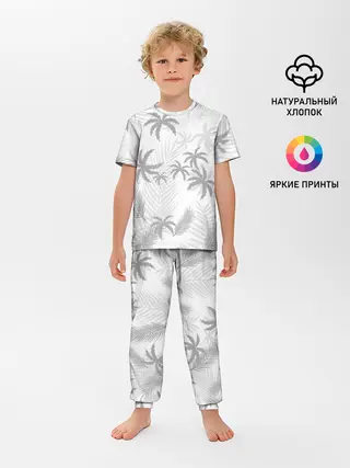 Детская пижама с брюками / ПАЛЬМЫ | ЛЕТО | TROPICAL
