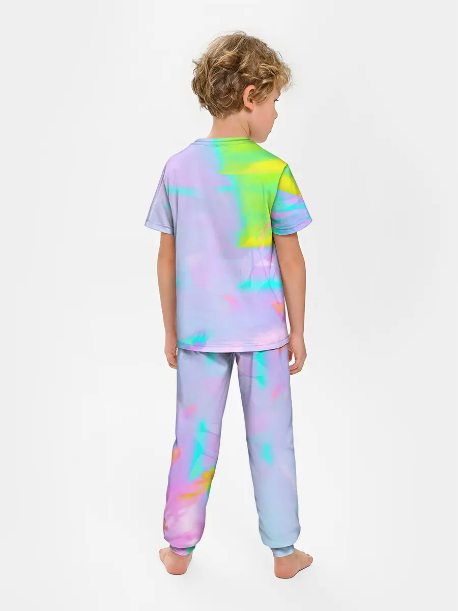 Детская пижама с брюками / ЦВЕТНАЯ МУН