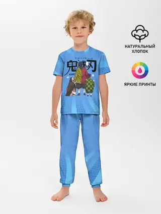 Детская пижама с брюками / Незуко Гию и Танджиро