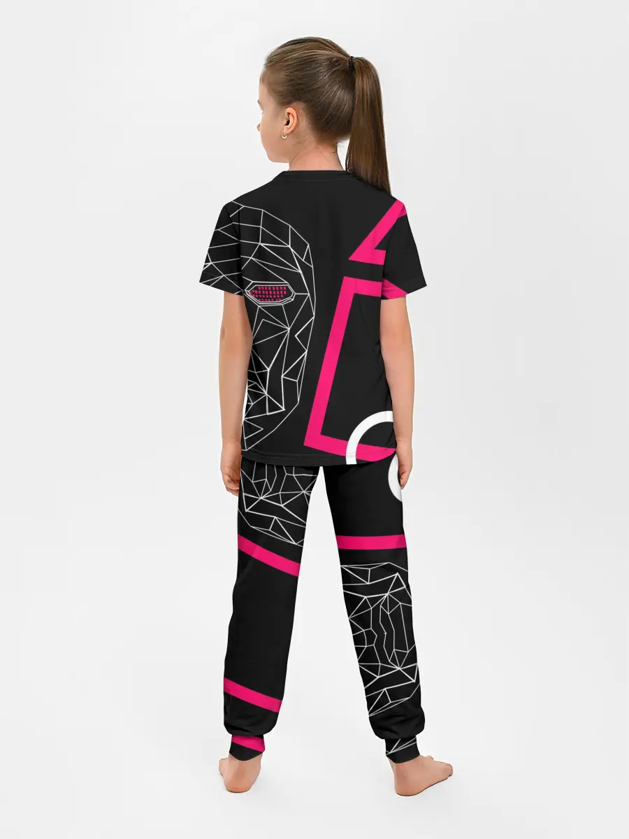 Детская пижама с брюками / Игра в кальмара - маска Ведущего