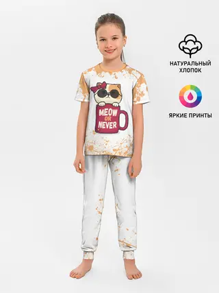 Детская пижама с брюками / МИЛЫЙ КОТЕНОК | CUTE KITTEN