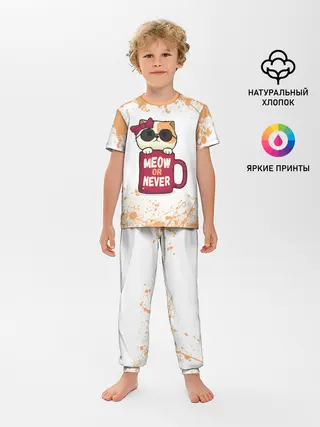 Детская пижама с брюками / МИЛЫЙ КОТЕНОК | CUTE KITTEN