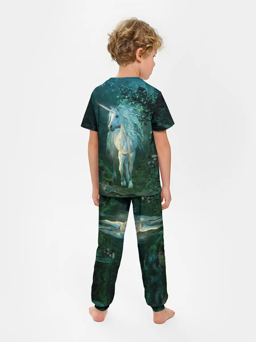 Детская пижама с брюками / Единорог