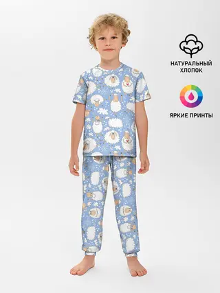 Детская пижама с брюками / Счастливые овечки