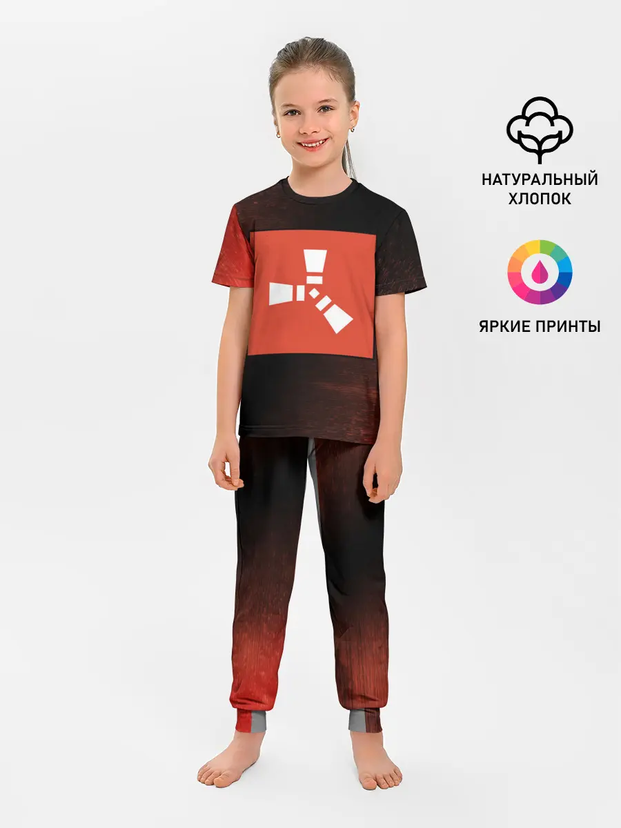 Детская пижама с брюками / РАСТ - Глитч