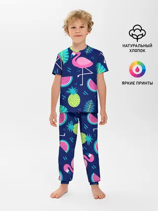 Детская пижама с брюками / Фламинго