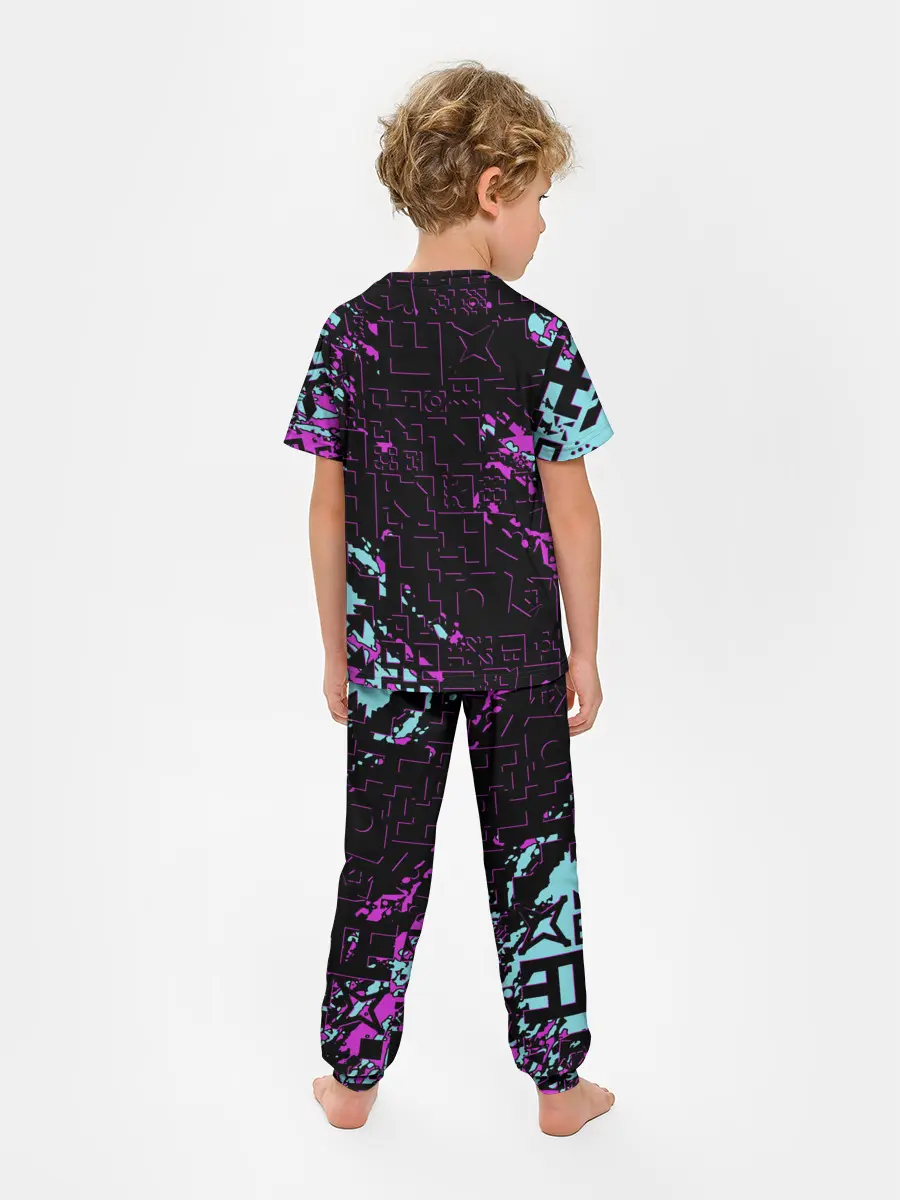 Детская пижама с брюками / Geometry Dash