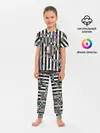 Детская пижама с брюками / Полосатый абстрактный узор