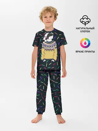 Детская пижама с брюками / Барсук