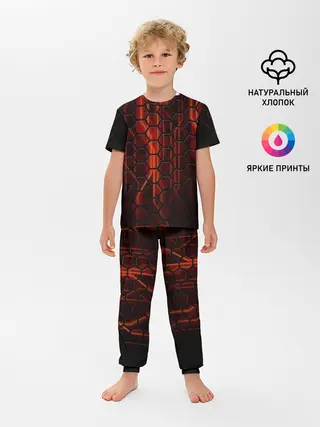 Детская пижама с брюками / Огненные соты