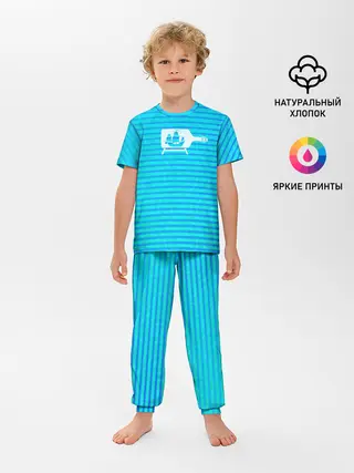 Детская пижама с брюками / Кораблик в бутылке