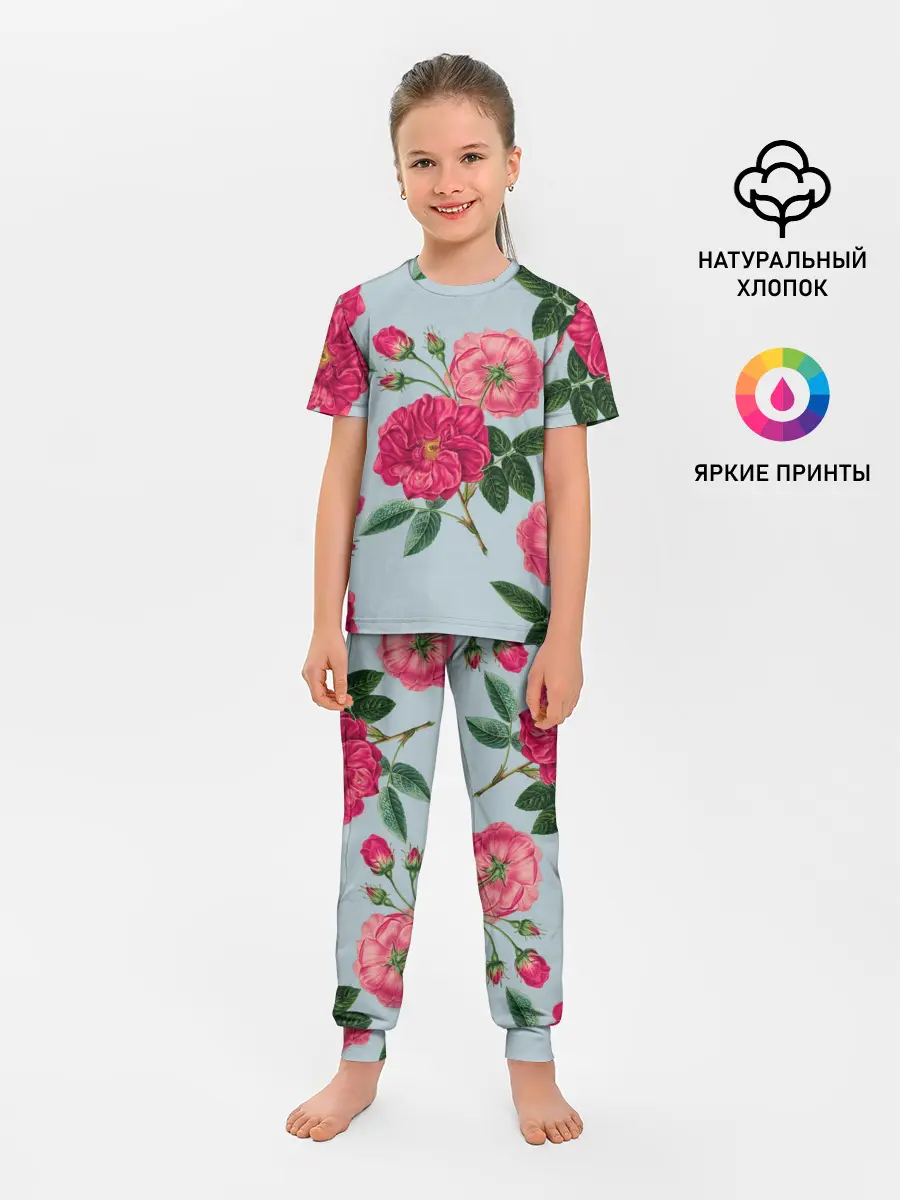 Детская пижама с брюками / Чайная роза