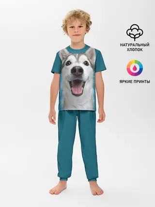 Детская пижама с брюками / Хаски